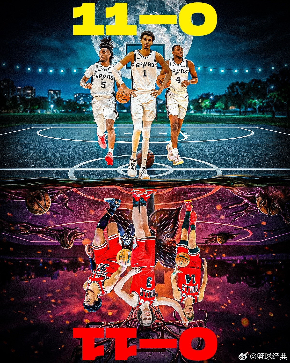 2月为两支构建方式相似的球队书写了截然相反的剧本。马刺当月取得完美的11胜0负公