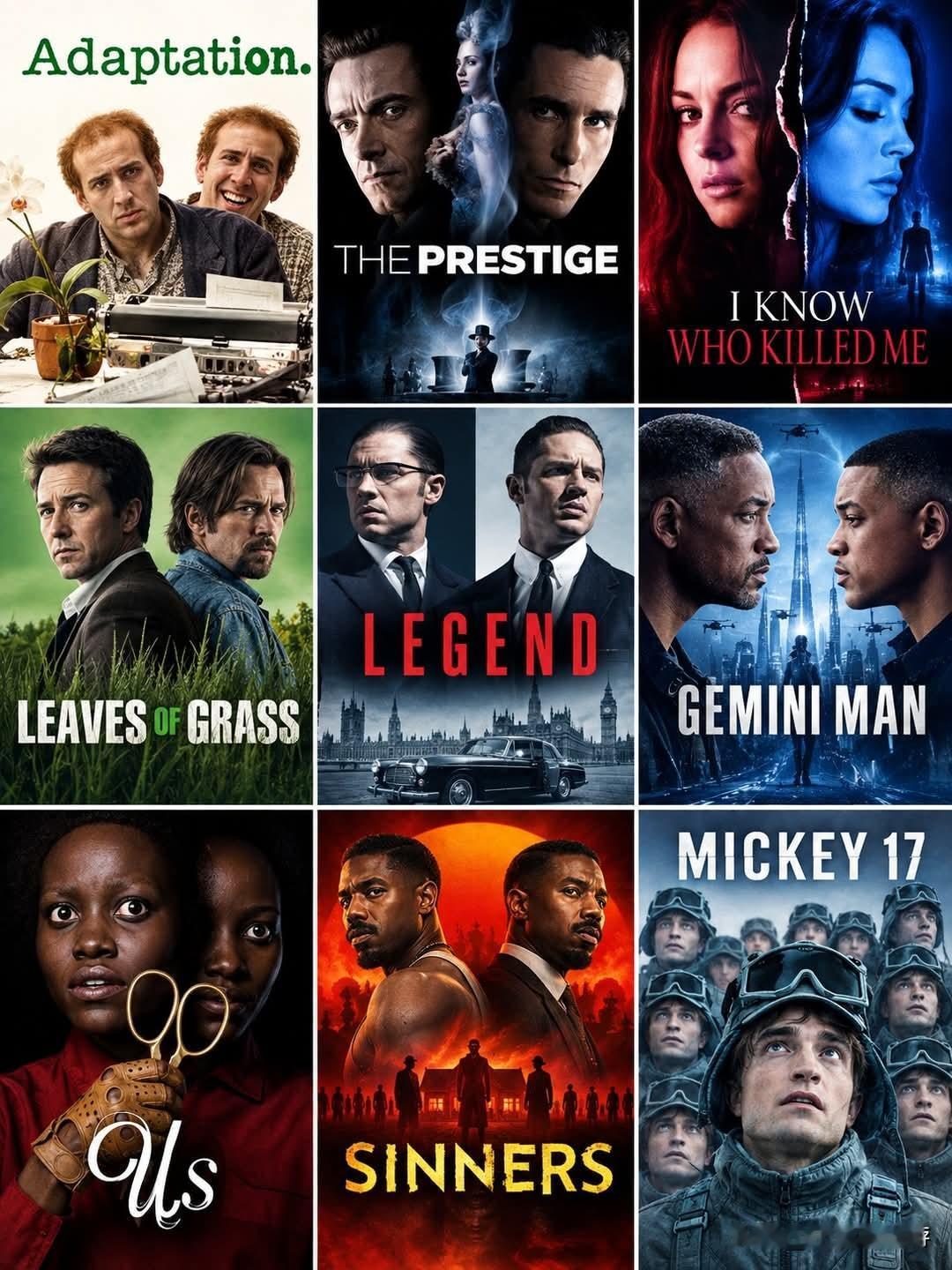 🍿电影推荐：一人分饰两角佳作一位演员，两种身份，双倍悬念。1. 
