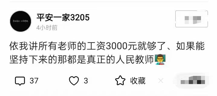 作为一个老师，其实我不反对他的建议，我相信我能坚持下来，但是不能只有教师，如果所