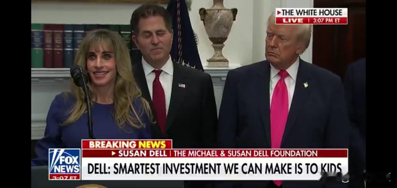 戴尔电脑创始人迈克戴尔，在白宫高调宣布捐62.5亿给美国儿童，美国儿童2500万