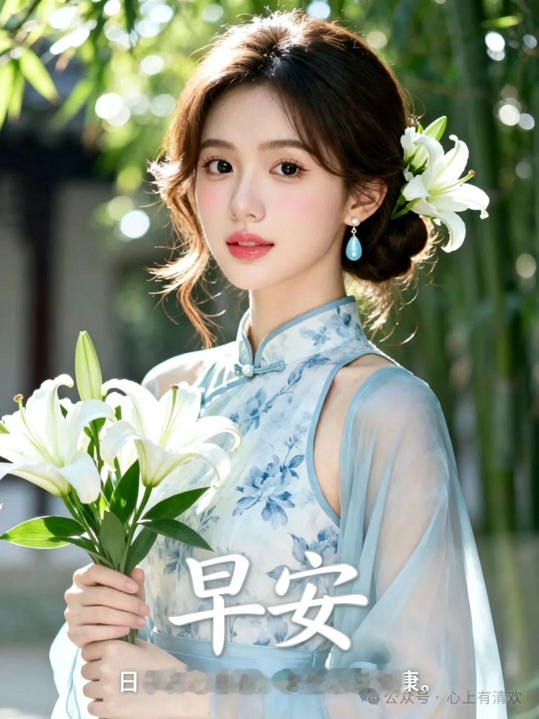 💐迎着清风道一声早安。🌈心若澄澈，世界就干净；🌷心若简单，生活就轻松。🌻