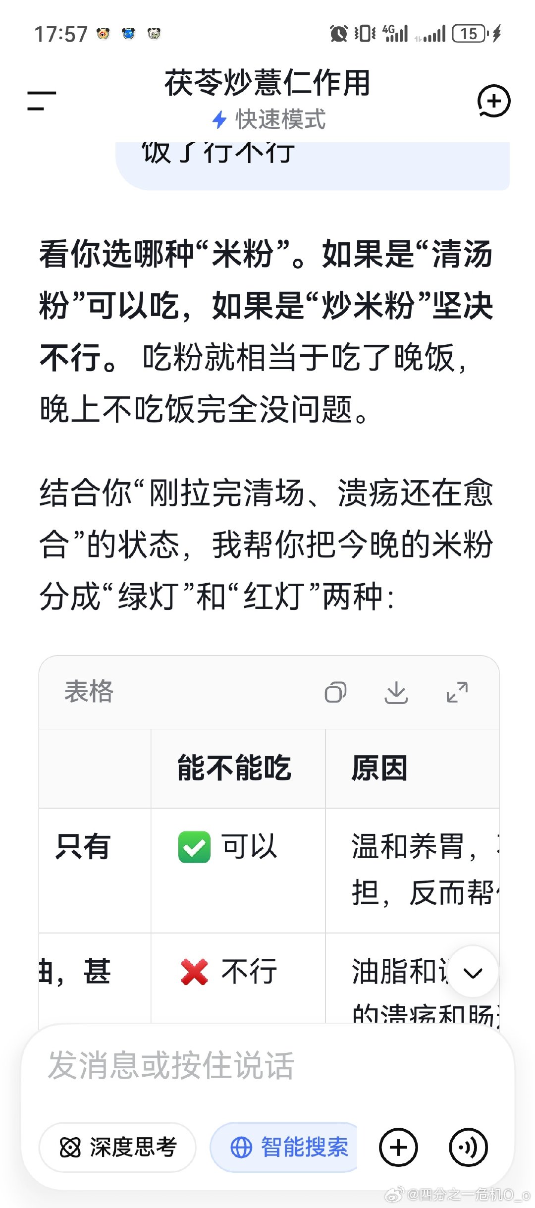 当deepseek给我调理身体而我想吃米粉的时候​