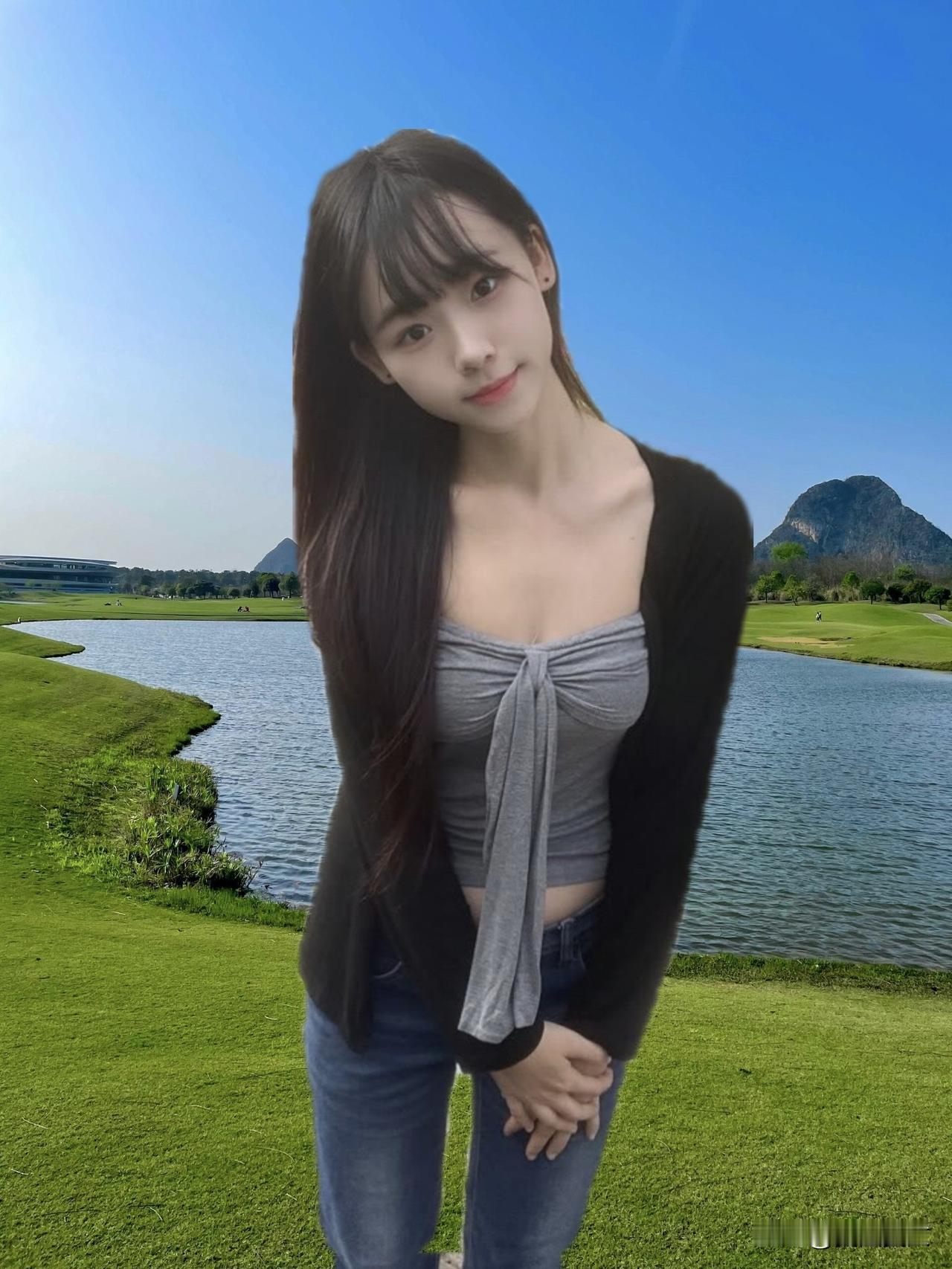 在阳光明媚的湖边，与自然亲密接触，感受生活的美好。🌞🌳💚