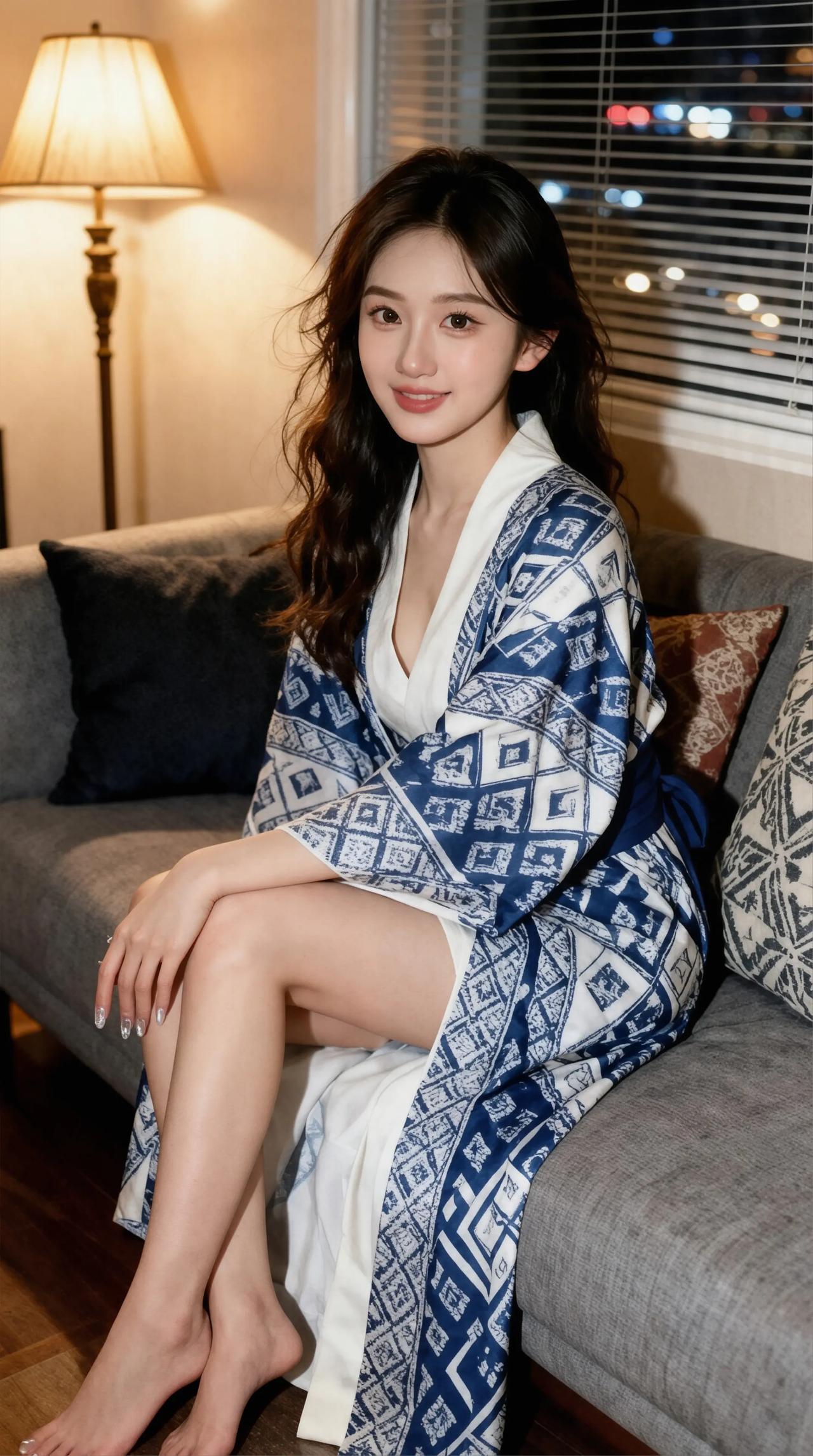 窗明几净，美人如画。