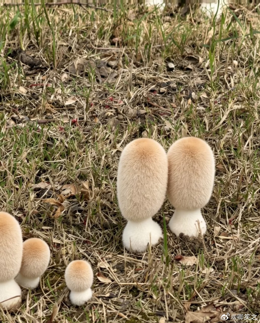 公园也会长蘑菇了！🍄好可爱啊，也不知道能不能吃