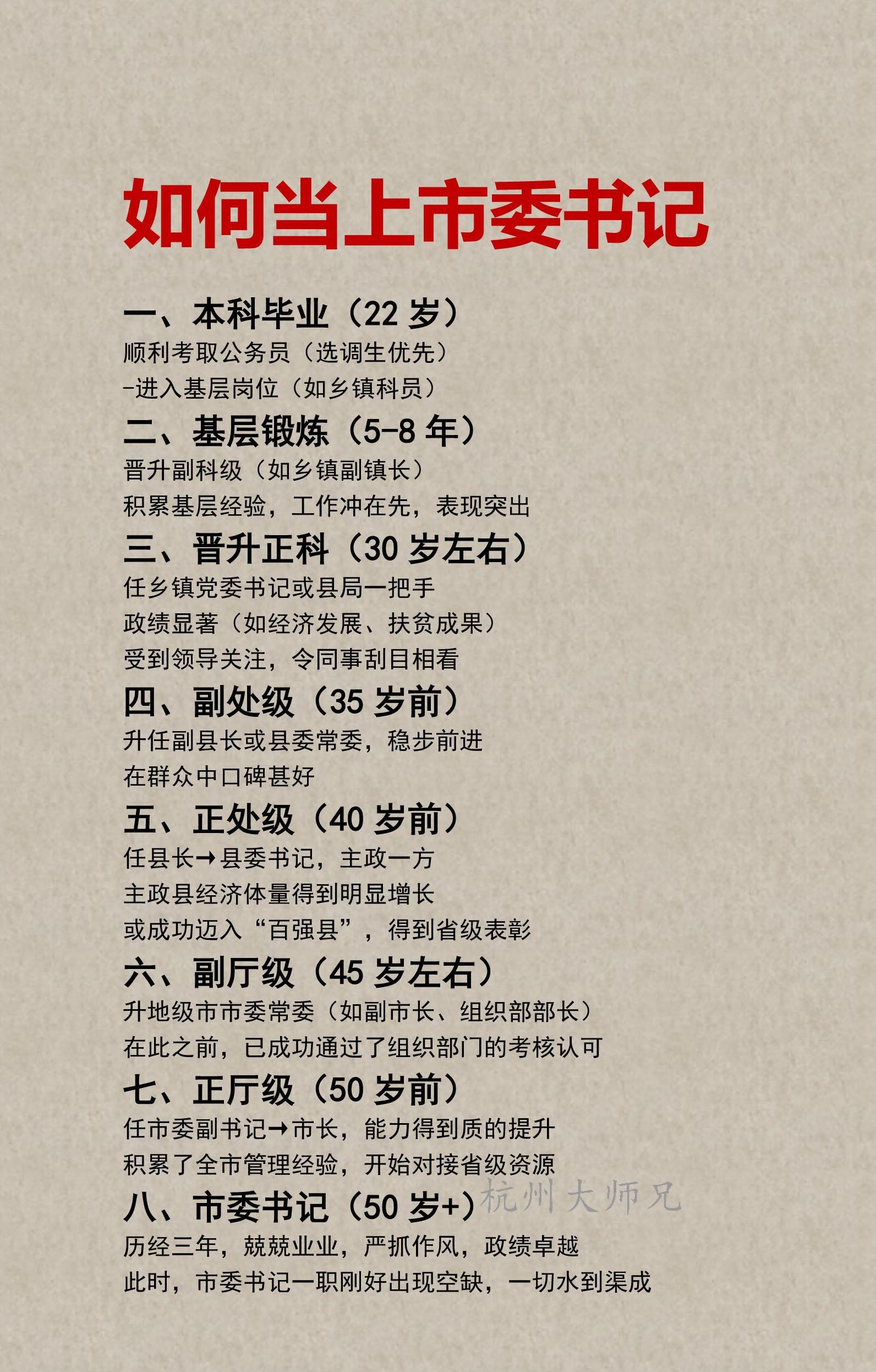 如何才能当上市委书记？