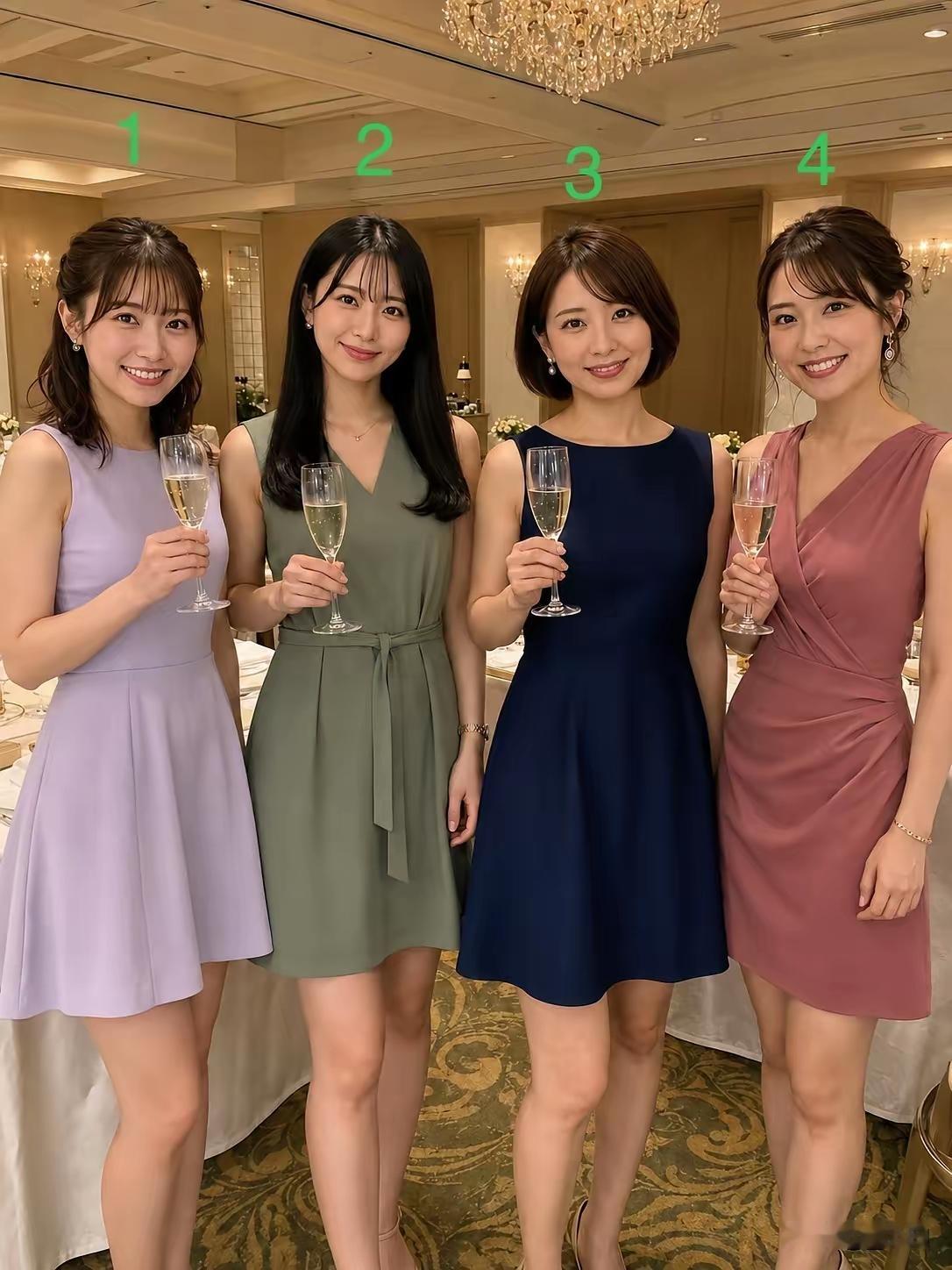 三号温婉，四号灿烂，若能长伴，喜乐无限！如果选老婆，你会选几号呢？