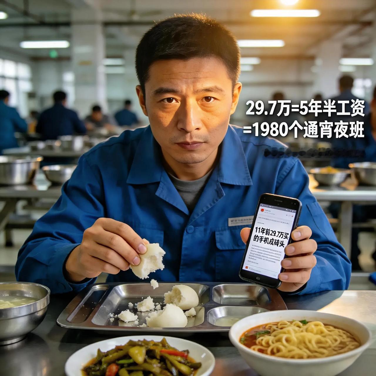今天才明白，29.7万对打工人意味着什么昨天在厂里食堂吃饭刷到这个新闻，手里