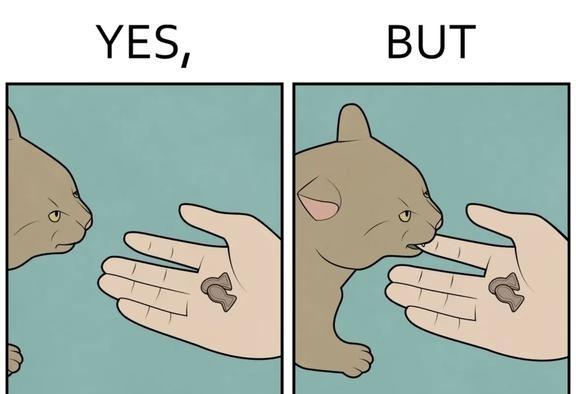 一些冷笑话梗图网上冲浪的时候，刷到yes/but这个系列的梗图，感觉很有意思。