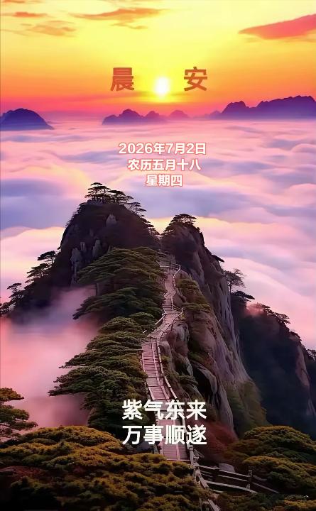 2026年7月2日农历五月十八 星期四 农历五月十八融合祭祀、访亲、静养多