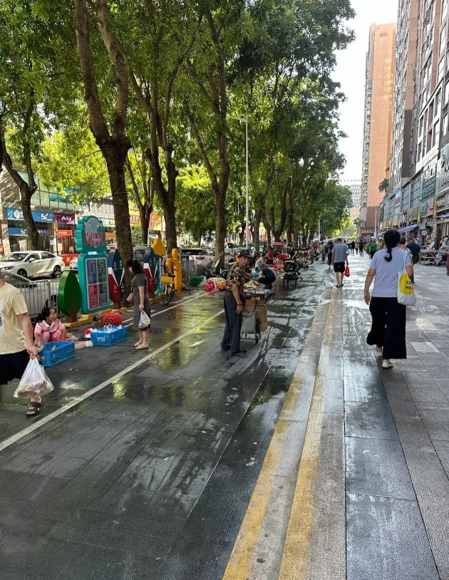 城管对路边摊贩的管理太有必要了昨天亲眼目睹在同一条路上，十几个骑自行车和电动