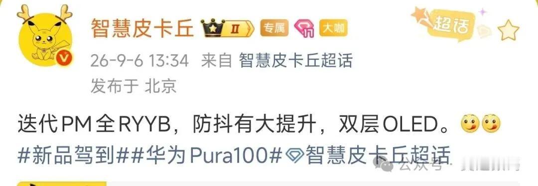 华为Pura100ProMax曝光，双2亿像素+双层OLED大家心心念念Pu