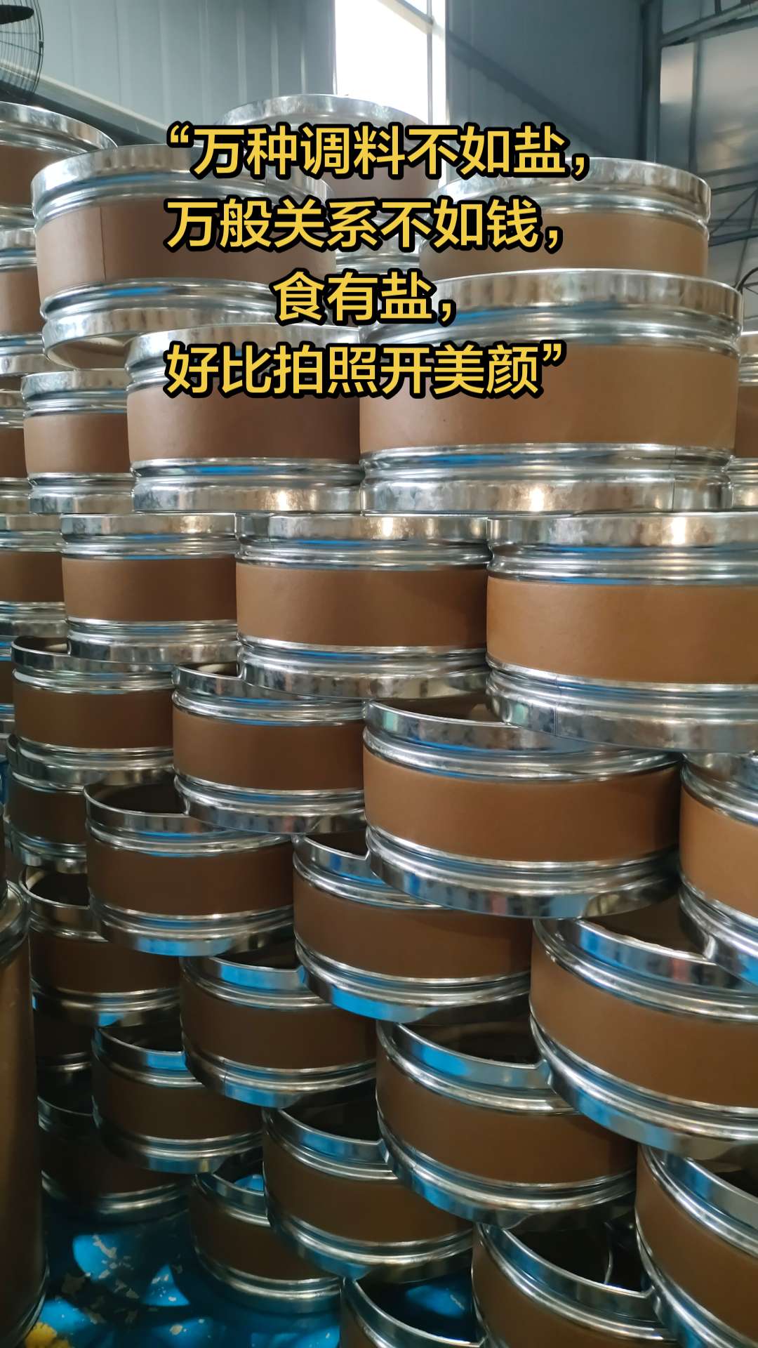 “万种调料不如盐，万般关系不如钱，食有盐，好比拍照开美颜。”