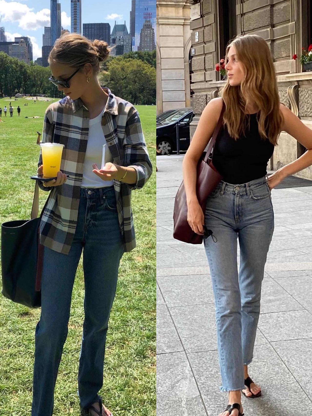 太喜欢这个博主了，将牛仔裤穿搭演绎成极简教科书。偏爱百搭经典裤型，完美包容各类