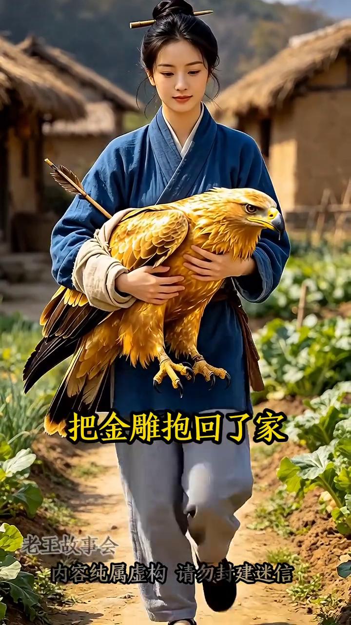 寡妇与金雕。寡妇正在除草，忽然一只大金雕从天上直坠下来，重重砸在她脚边的田埂上