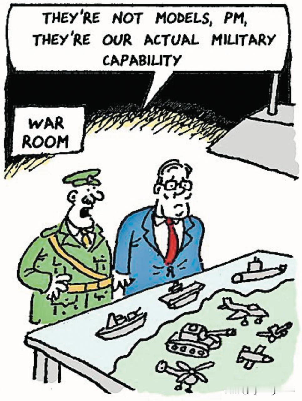 有趣的是，《星期日泰晤士报》在同一版面中，军情六处特工劳森畅想他将如何“在军事上