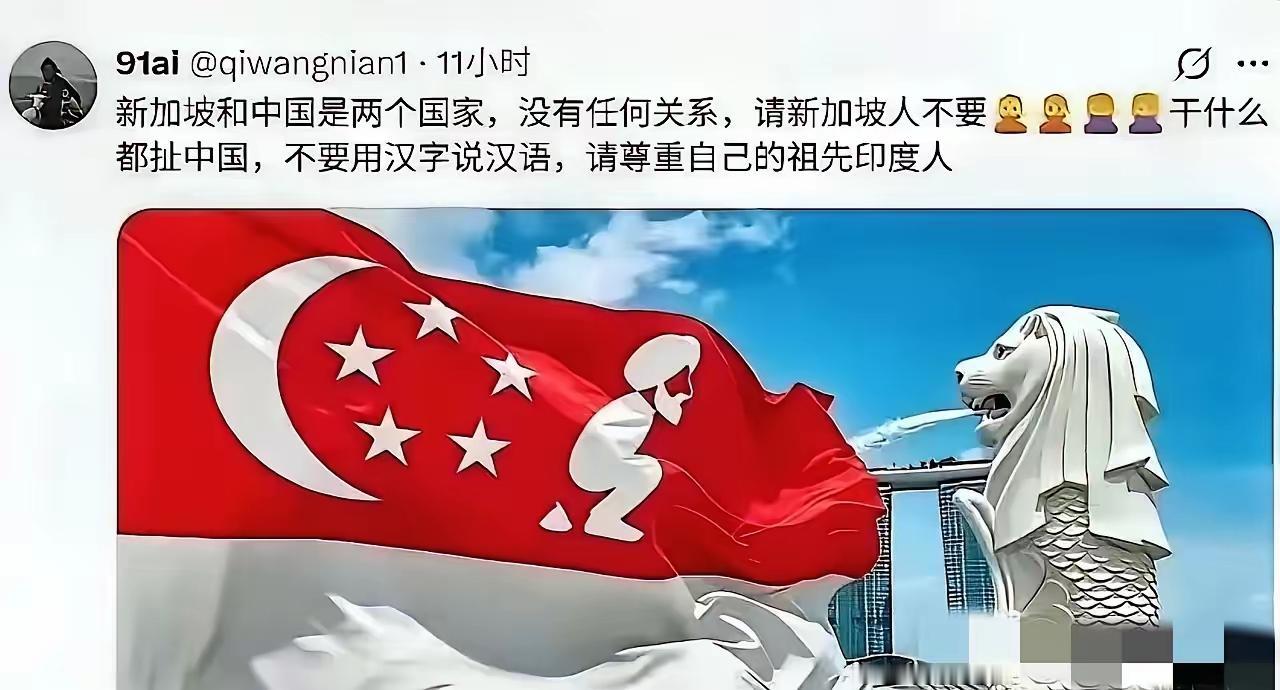 恶搞新加坡国旗的梗图在外网传开了，"印家坡"这三个字，直接把当地人气炸了。最近外