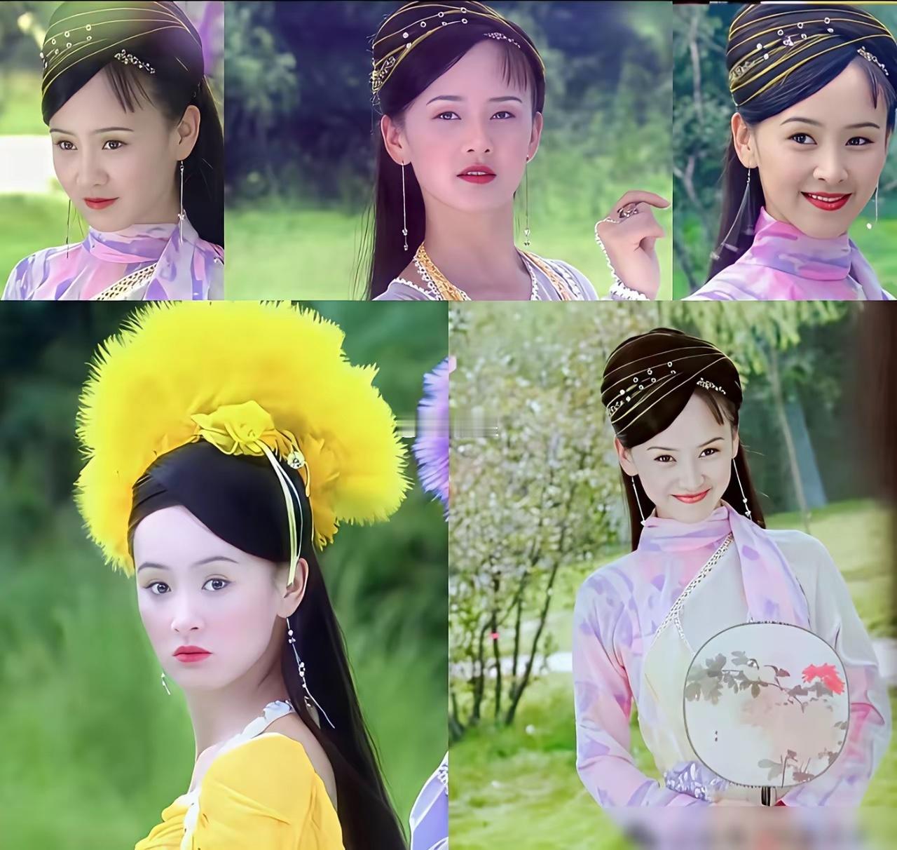 《欢天喜地七仙女》的造型太经典，谁小时候没有过一个仙女梦，小时候最喜欢红儿和紫儿