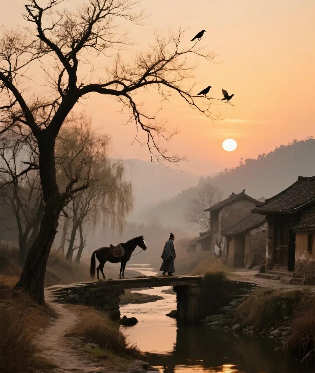上联：霞铺峻岭红，风送归鸿远，残阳古道连荒冢；下联：？？？？上联：霞铺峻岭红