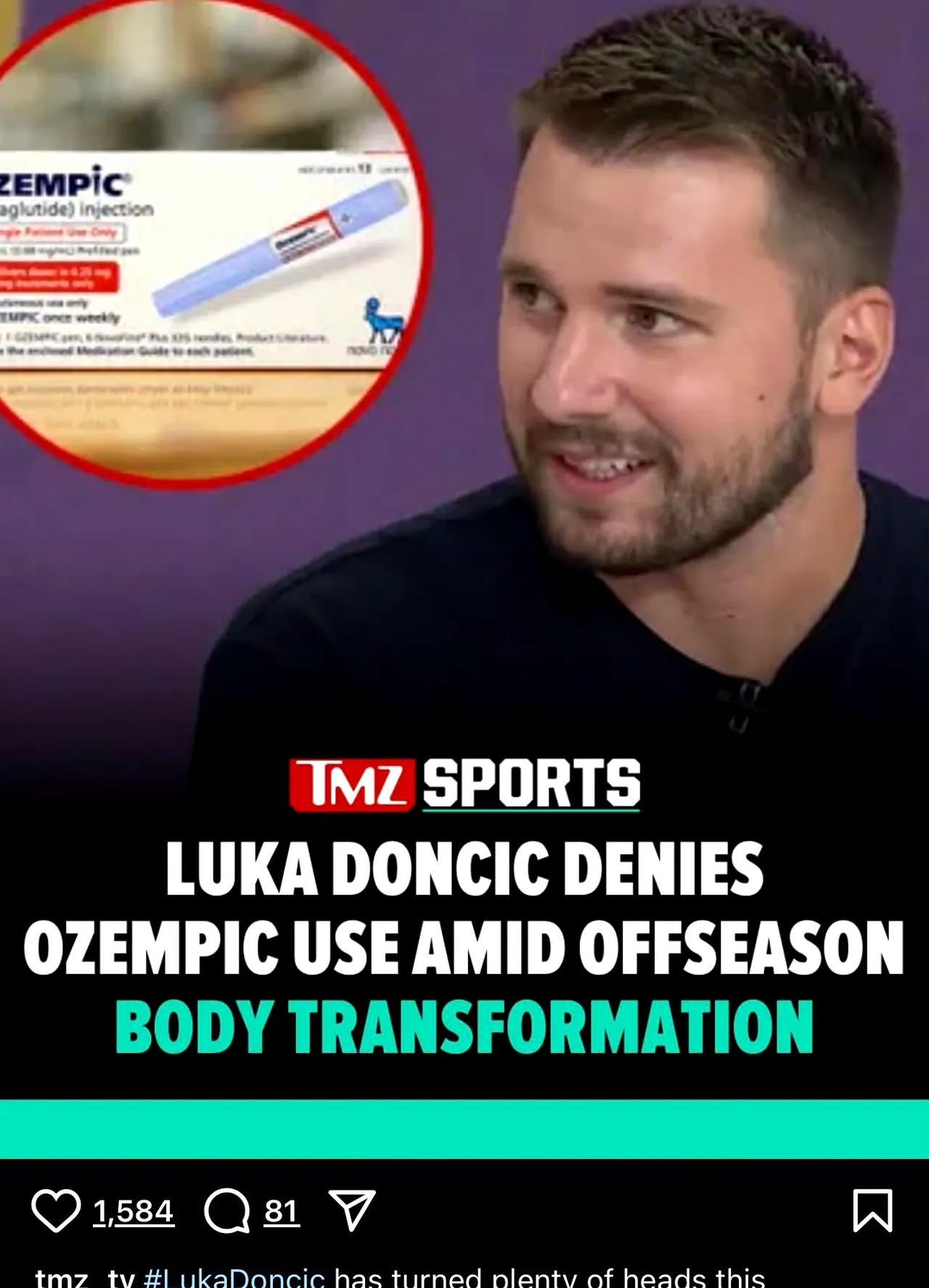 八卦媒体TMZ：东契奇今年夏天减肥引起广泛关注，现在都到了有人问他是否使用了司