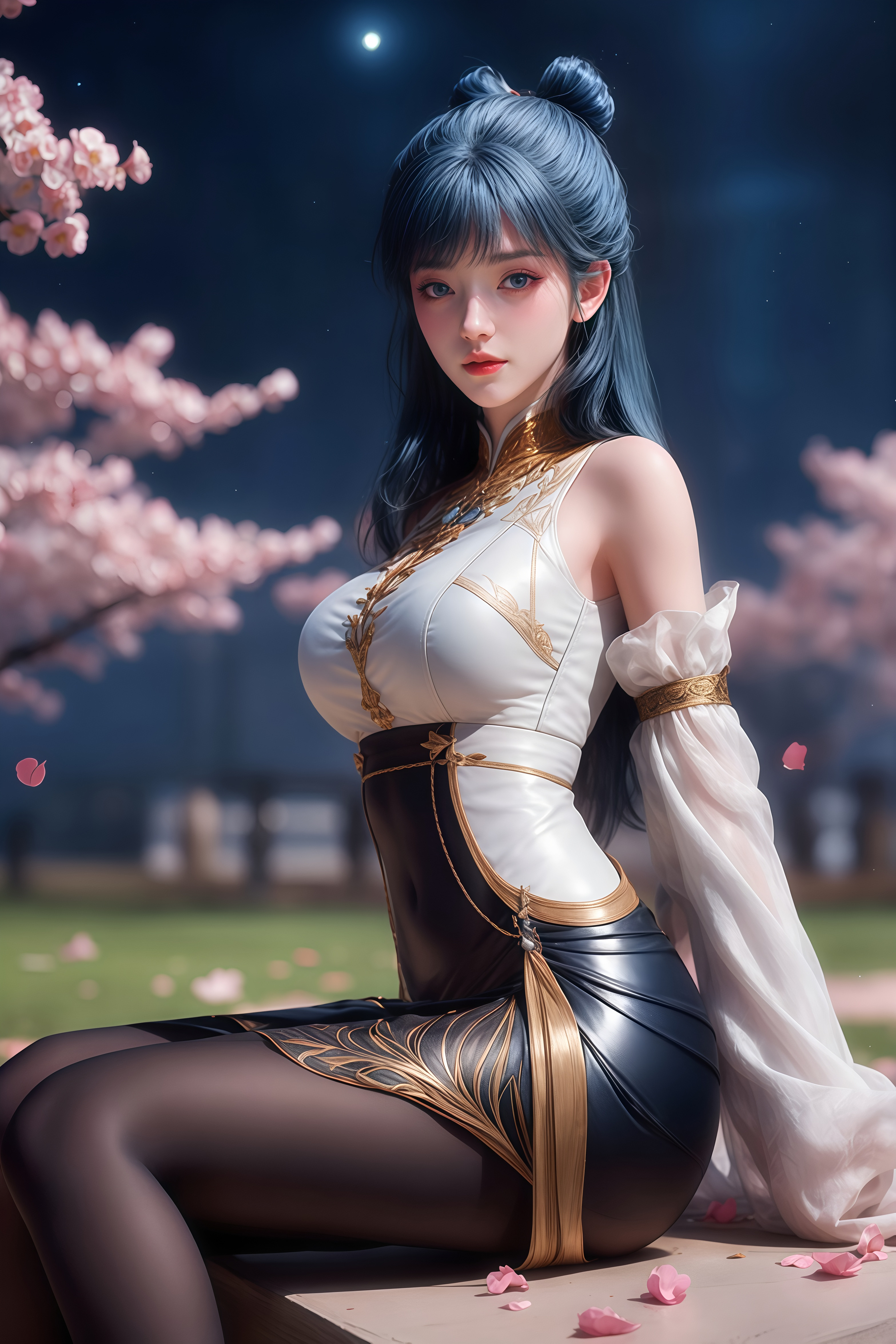 国漫女神王冬儿AI绘画壁纸：守得云开月明，终成神仙眷侣！