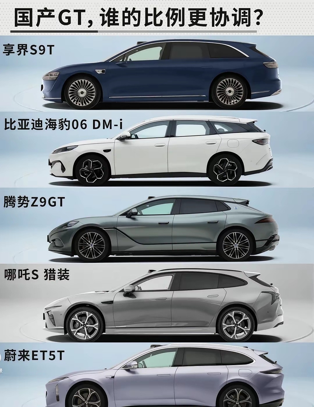 国产猎装/旅行车，谁的比例更协调？