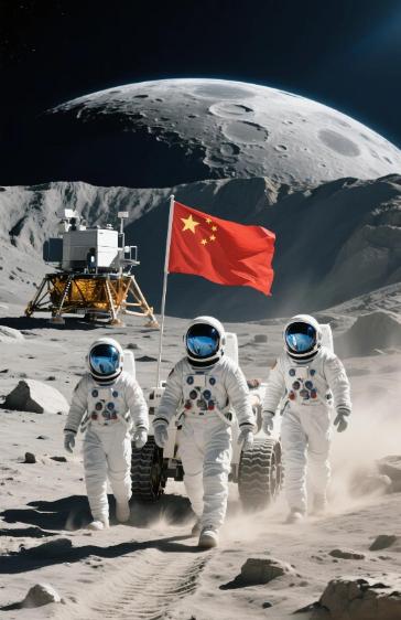 美国媒体称，中国载人登月计划原本是在2030年前完成。但在第75届国际宇航大会上