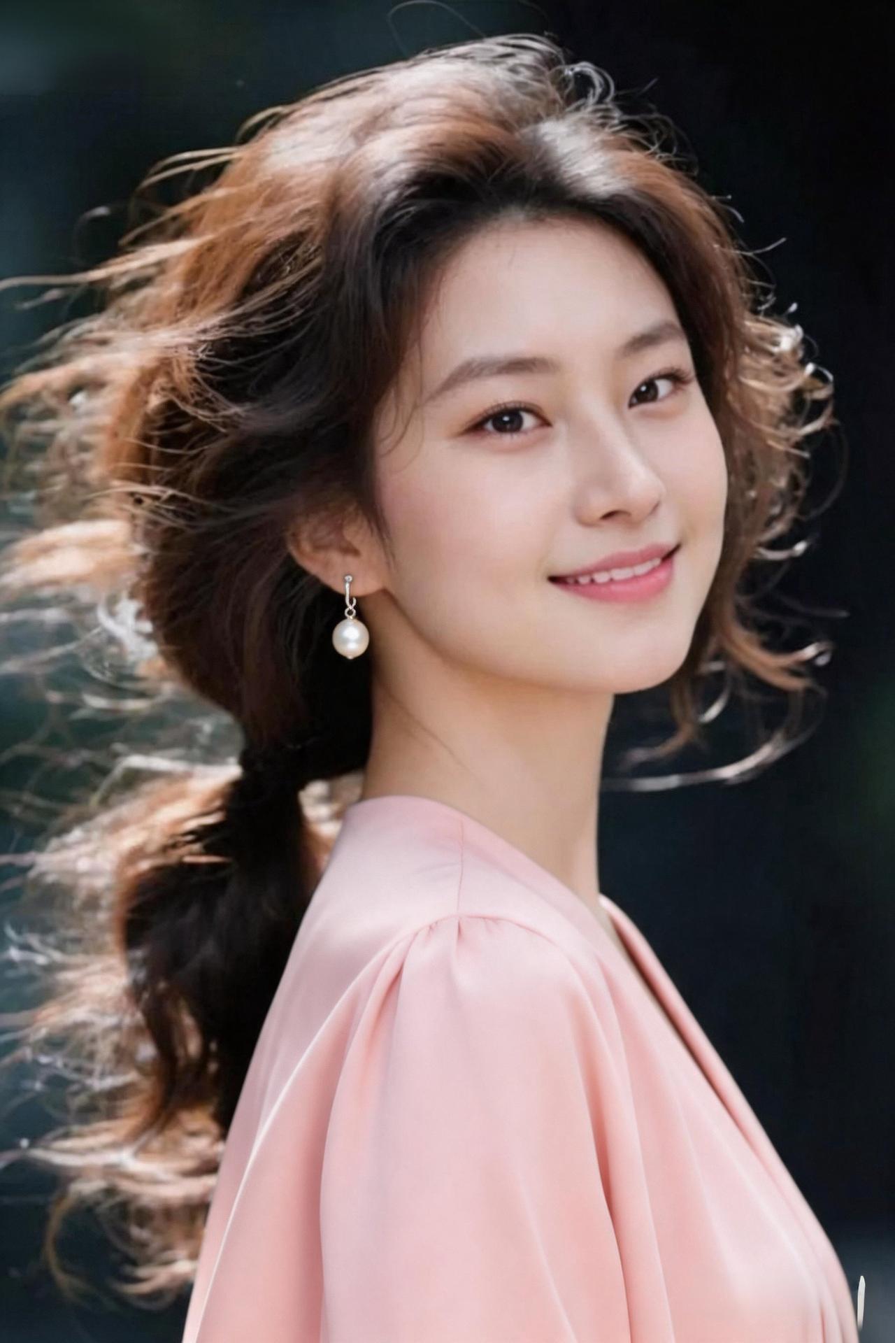 温柔甜美的少女，微笑如春风，优雅动人。