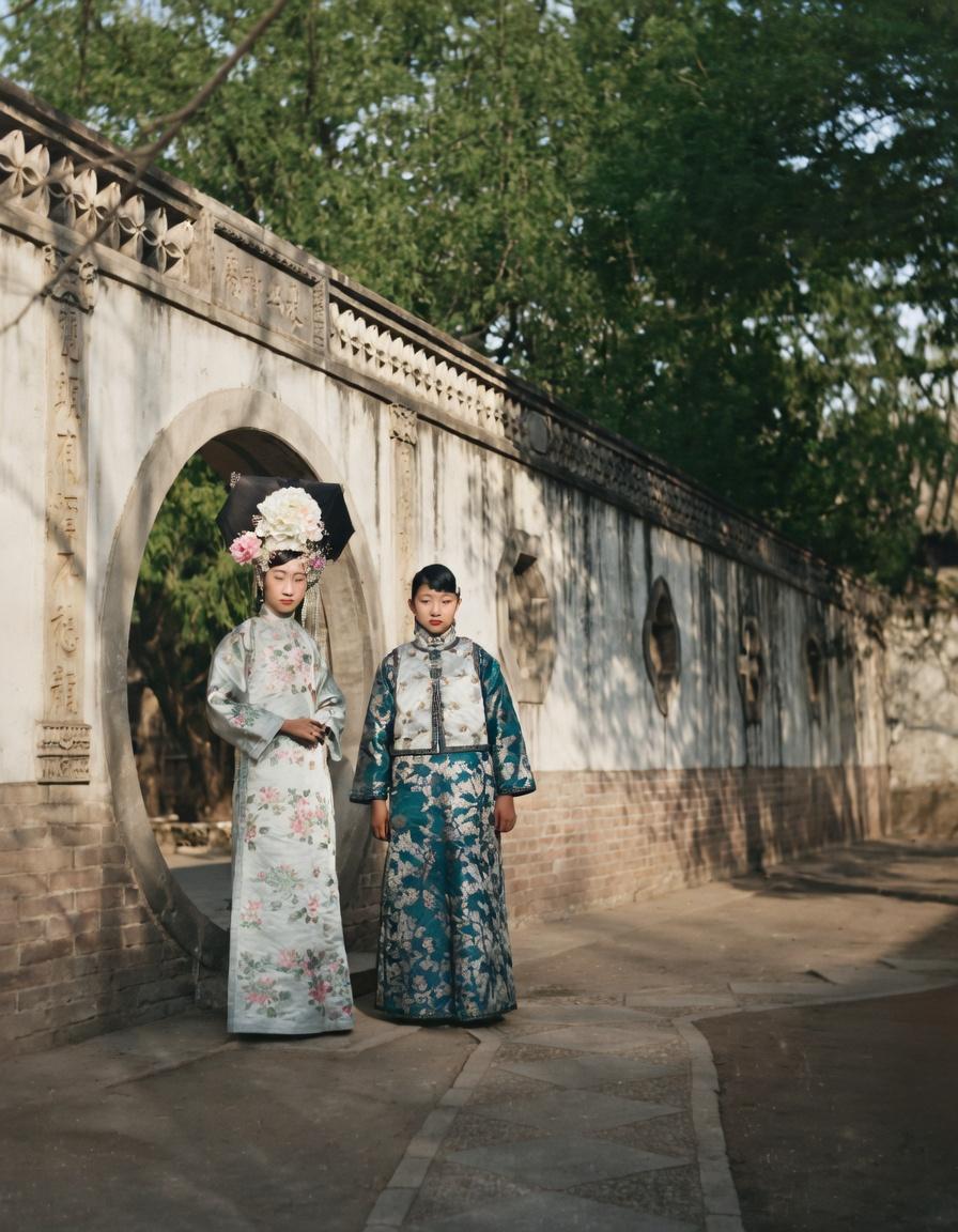 民国初年，两位清末顶级宗室贵女，左侧为爱新觉罗·恒馥，右侧为爱新觉罗·韫慧（后改