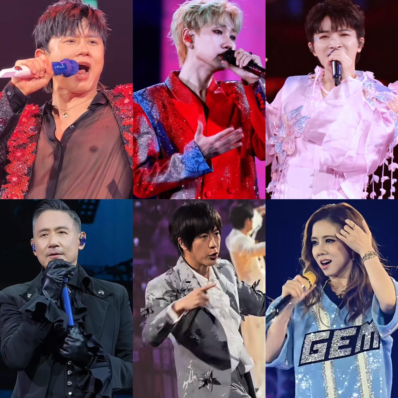 2025年内地歌手开演唱会数量前三名。第一名：张杰，65场（上海九天连开九场）