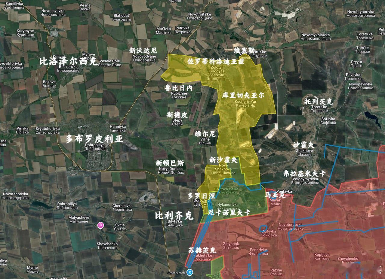 俄军向比洛泽尔西克推进，已经切断了T0514，并且老K标注成占领了来源：Kali