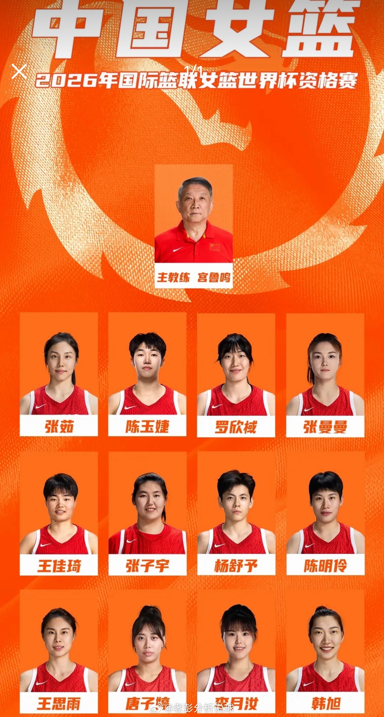 世界杯大名单2026年女篮世界杯资格赛，中国女篮12人名单最终确定：李...