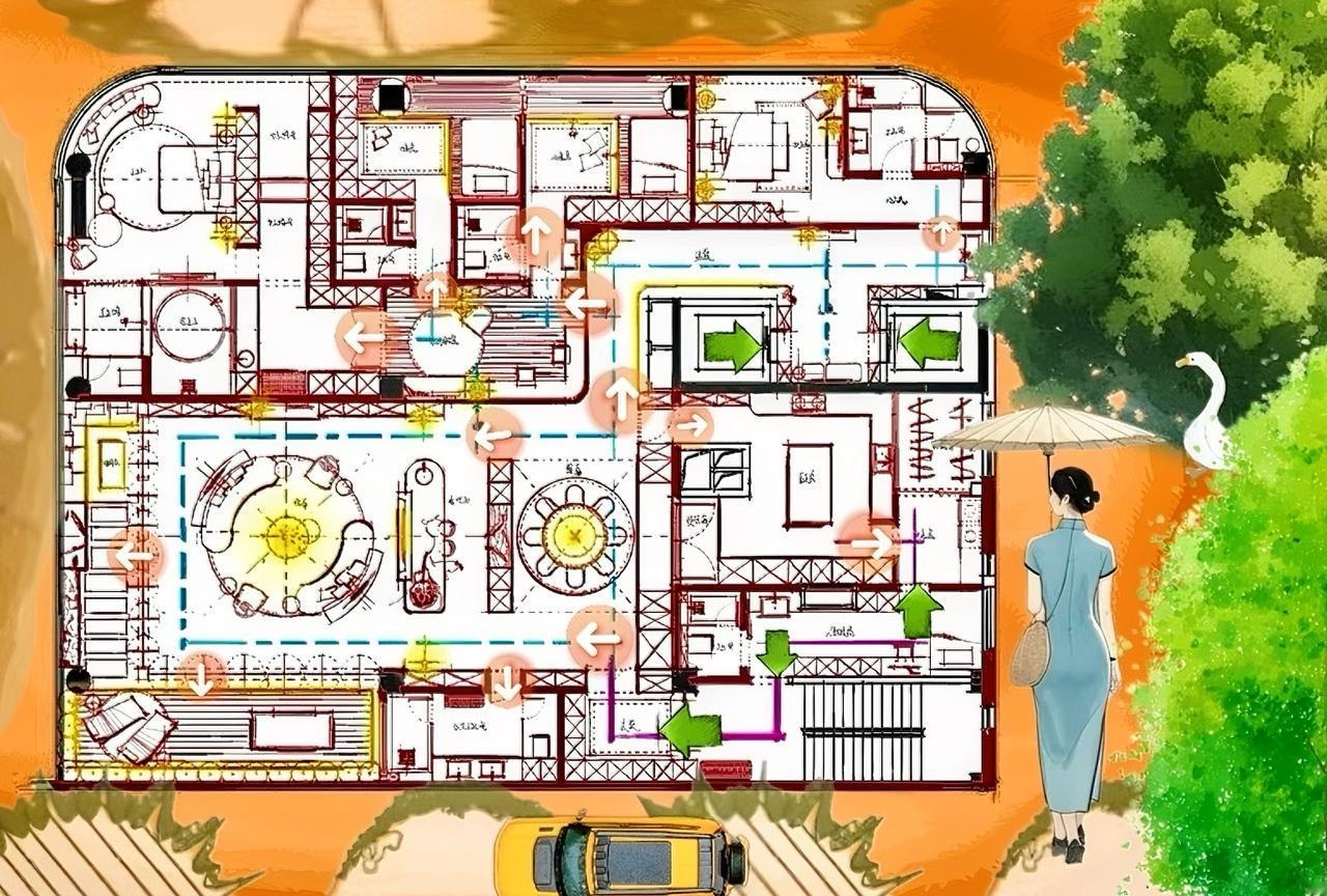 铁打的房子，扛不住三梯破全局，300㎡人品靠谱，动线爆发，户型有担当的大平层！