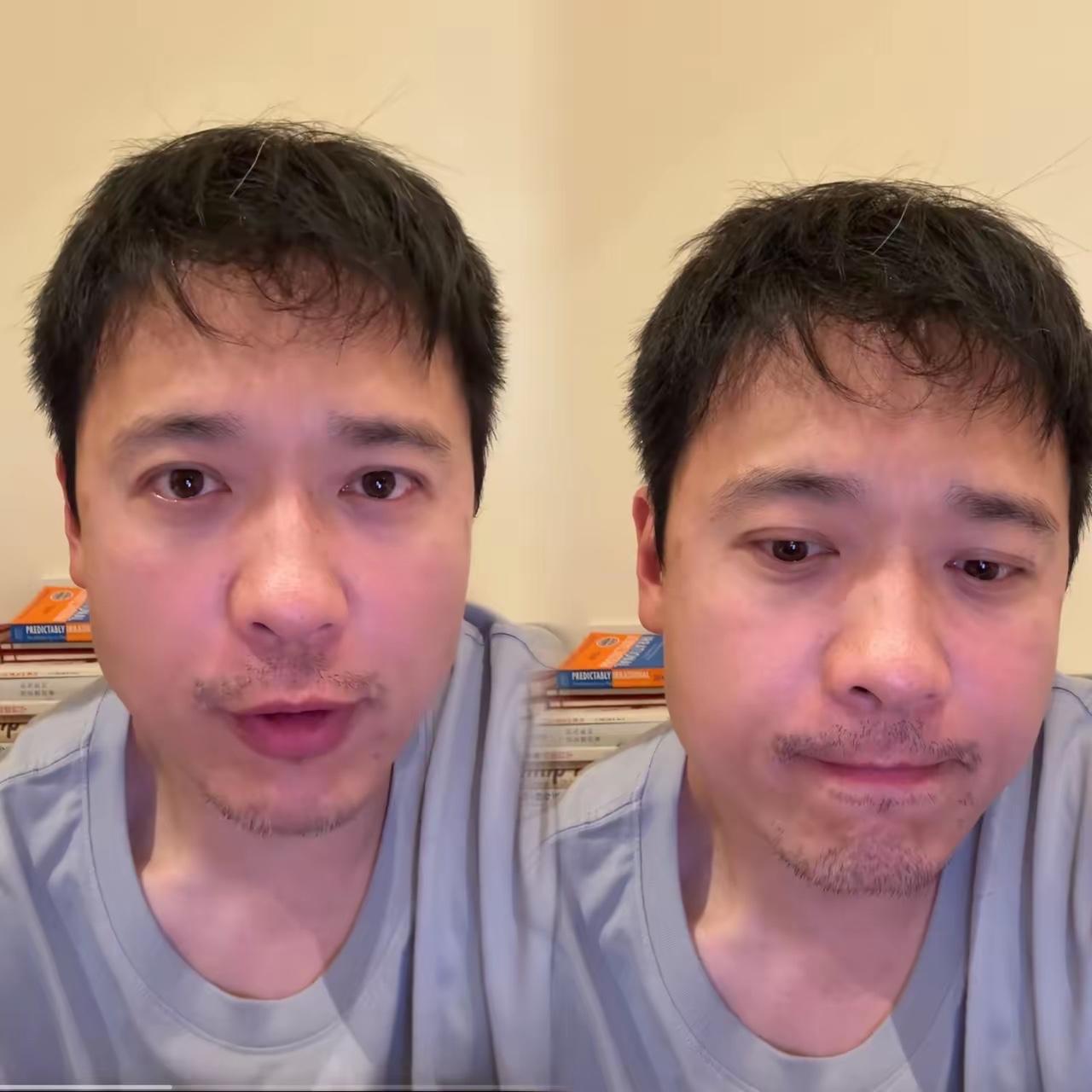 离婚七年，高云翔首次在直播镜头前提起董璇。话刚起头，眼眶先红了，他埋着头沉默很