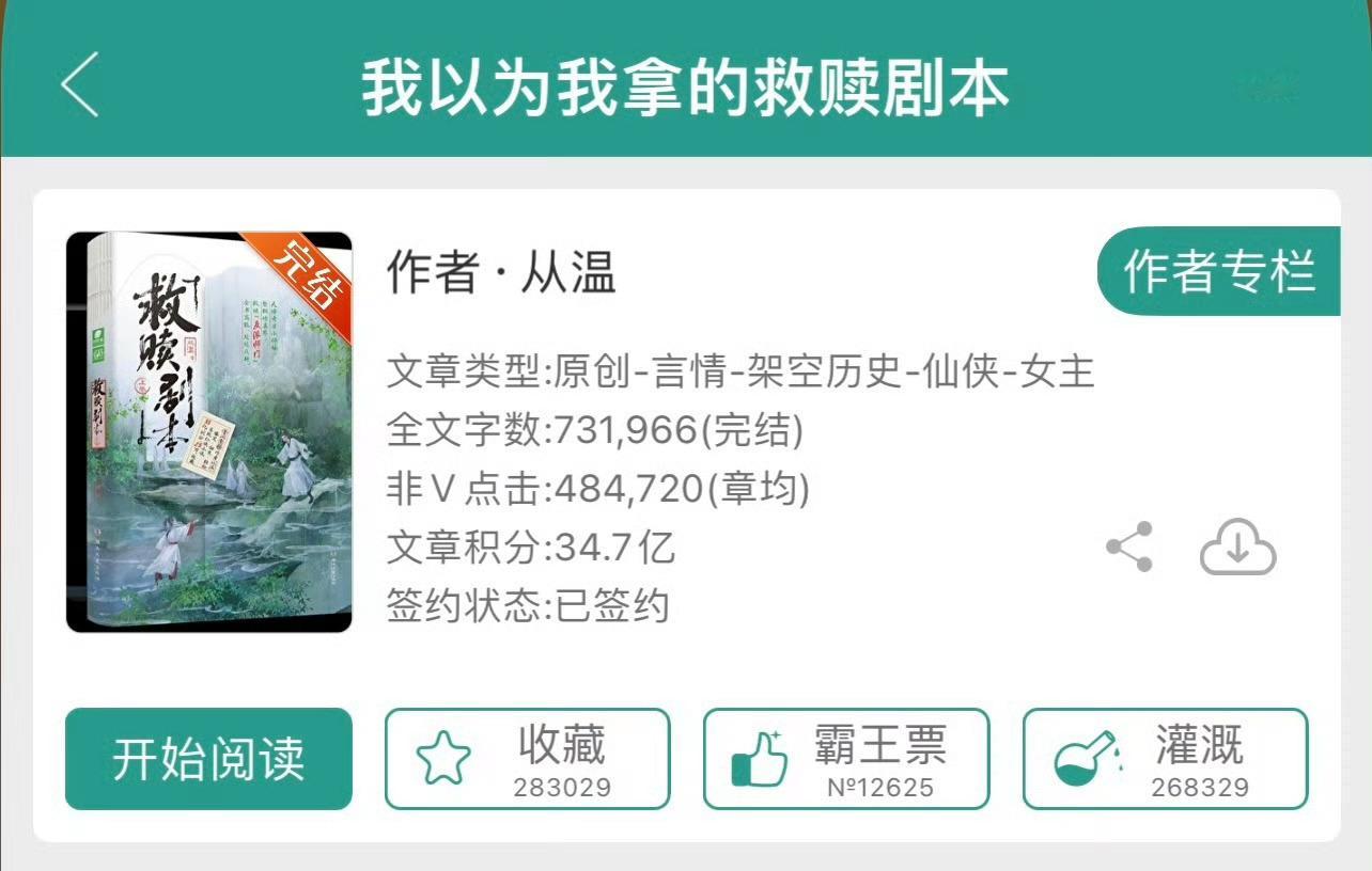 小说推荐：《我以为我拿的救赎剧本》作者:从温简评：脑回路清奇搞笑女vs天生坏
