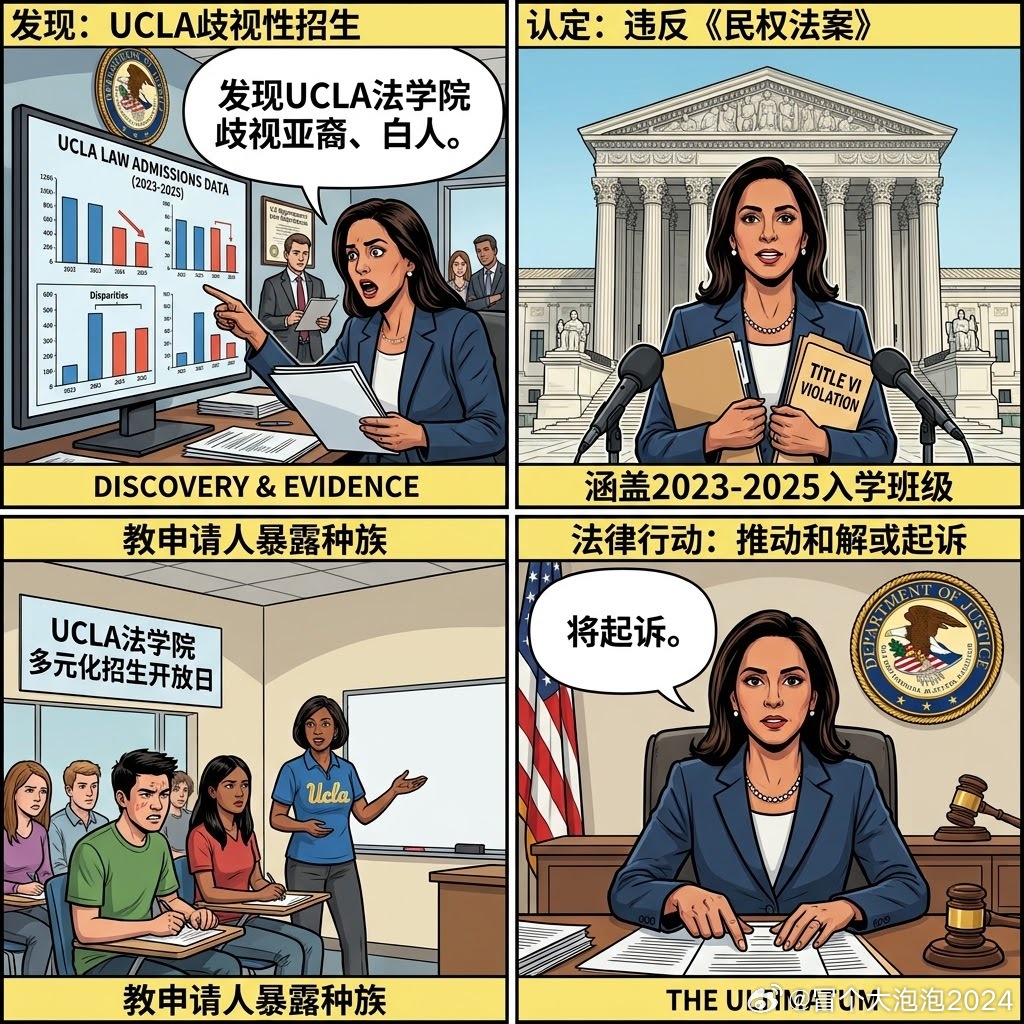 助理司法部长哈米特·迪隆刚刚抓到加州大学洛杉矶分校法学院拒收白人与亚裔申请人——