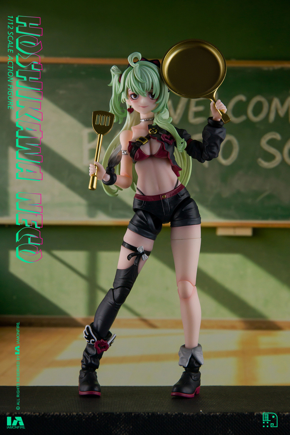 次元具象出品『魔音天使-星川猫猫』绿发PT.2玩具摄影是日烂胶机娘可动人偶6寸人