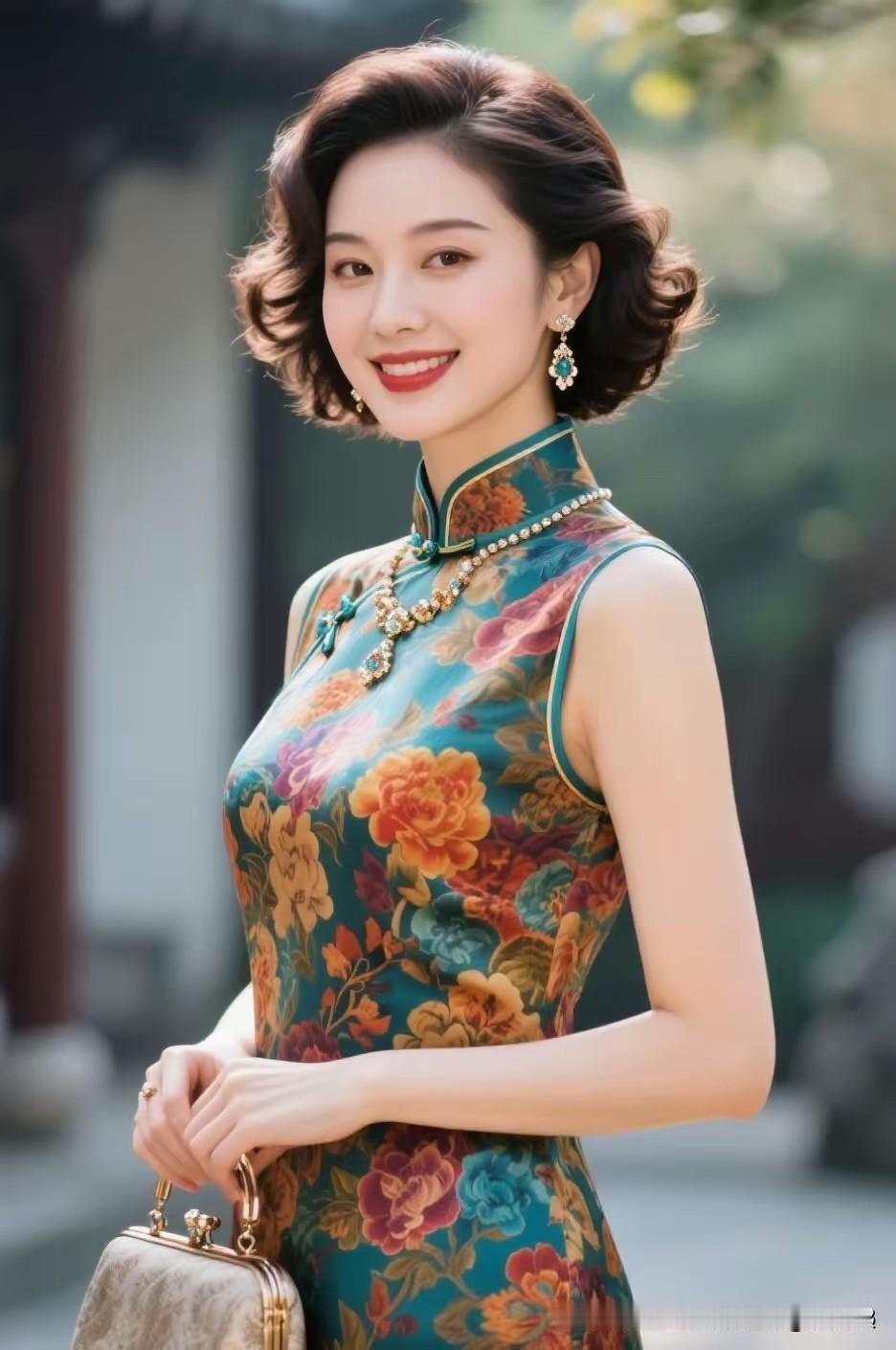 旗袍拍照，精彩纷呈。各种角度，光彩照人。