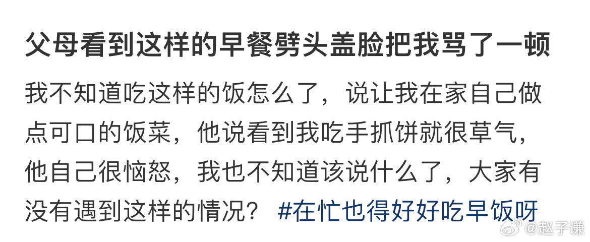 父母看到这样的早餐劈头盖脸把我骂了一顿