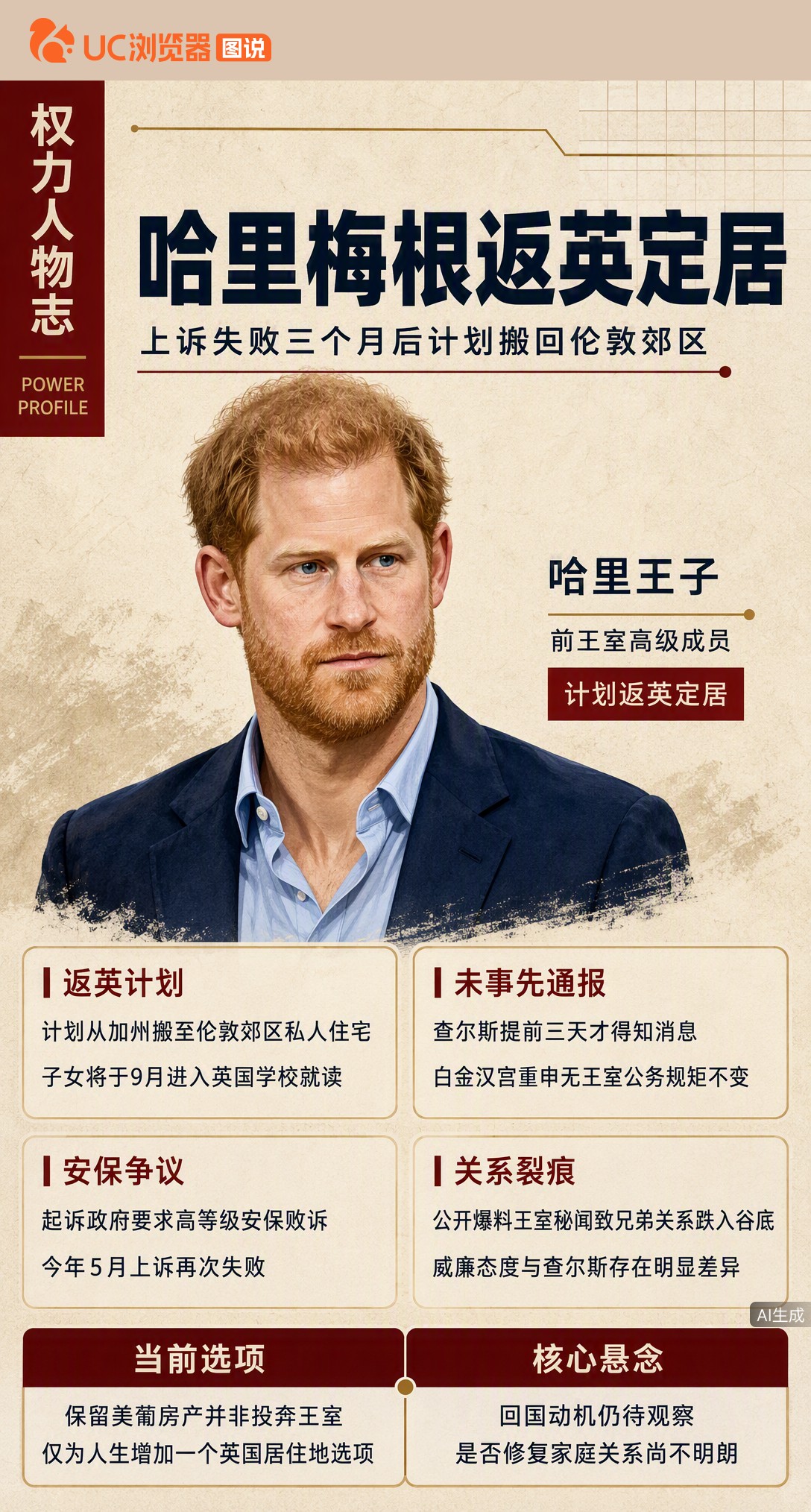 上诉失败才3个月，哈里梅根就要拖家带口搬回伦敦，孩子9月入学。但这回没跟王室打招呼，查尔斯提前三天才