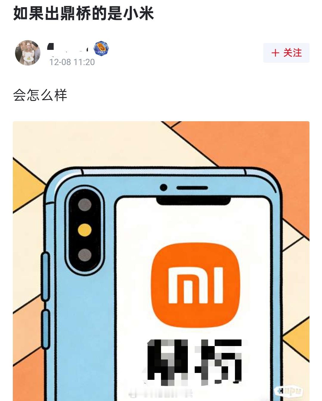 网友：如果小米也推出类似鼎桥的手机会怎么样