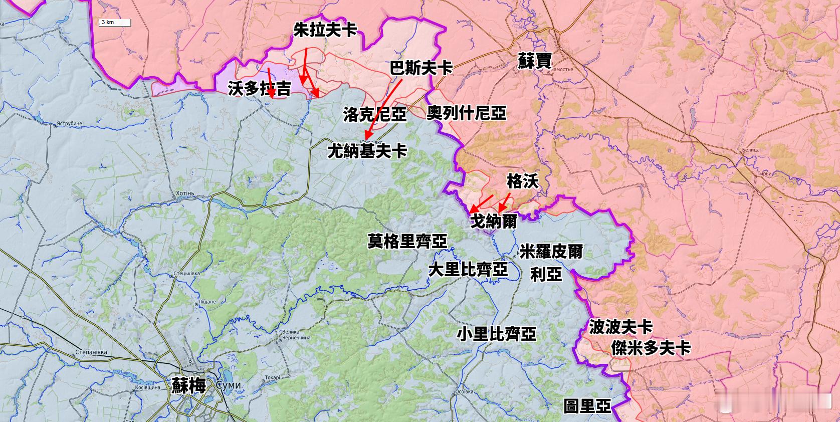 更新蘇梅一線雙方態勢烽火问鼎计划澤連斯基說烏克蘭武裝部隊將會繼續留在庫斯克，直