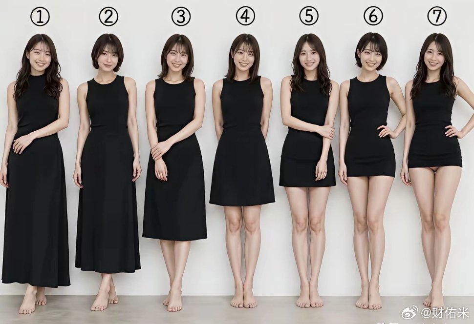 如果是你的女朋友，你能接受到她穿到几号裙子出去呢？​​​
