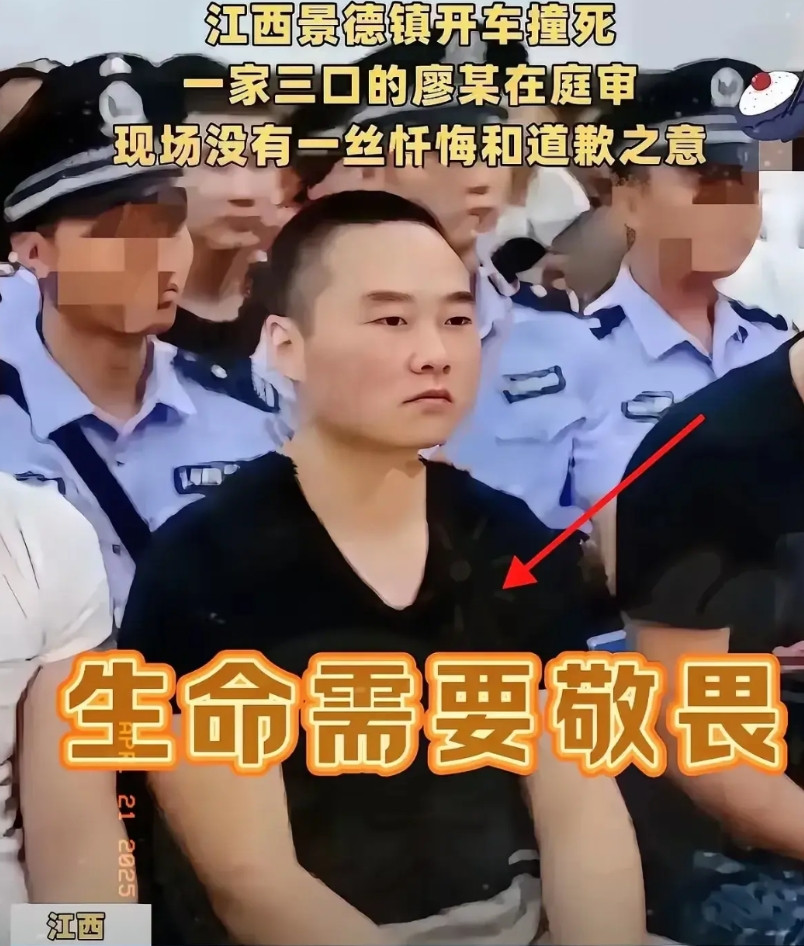 景德镇开快车的廖某，庭审时的表情，带着叛逆，带着不服，带着不信邪，带着不甘心。都