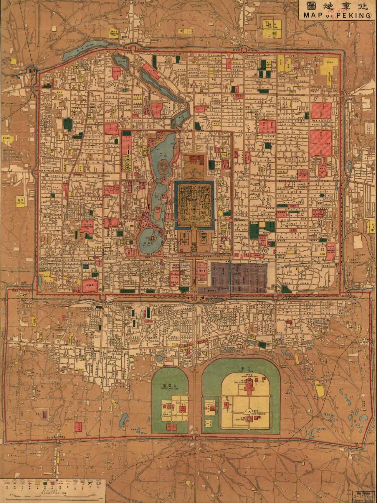 1914年，北洋政府时代的北京地图​​​
