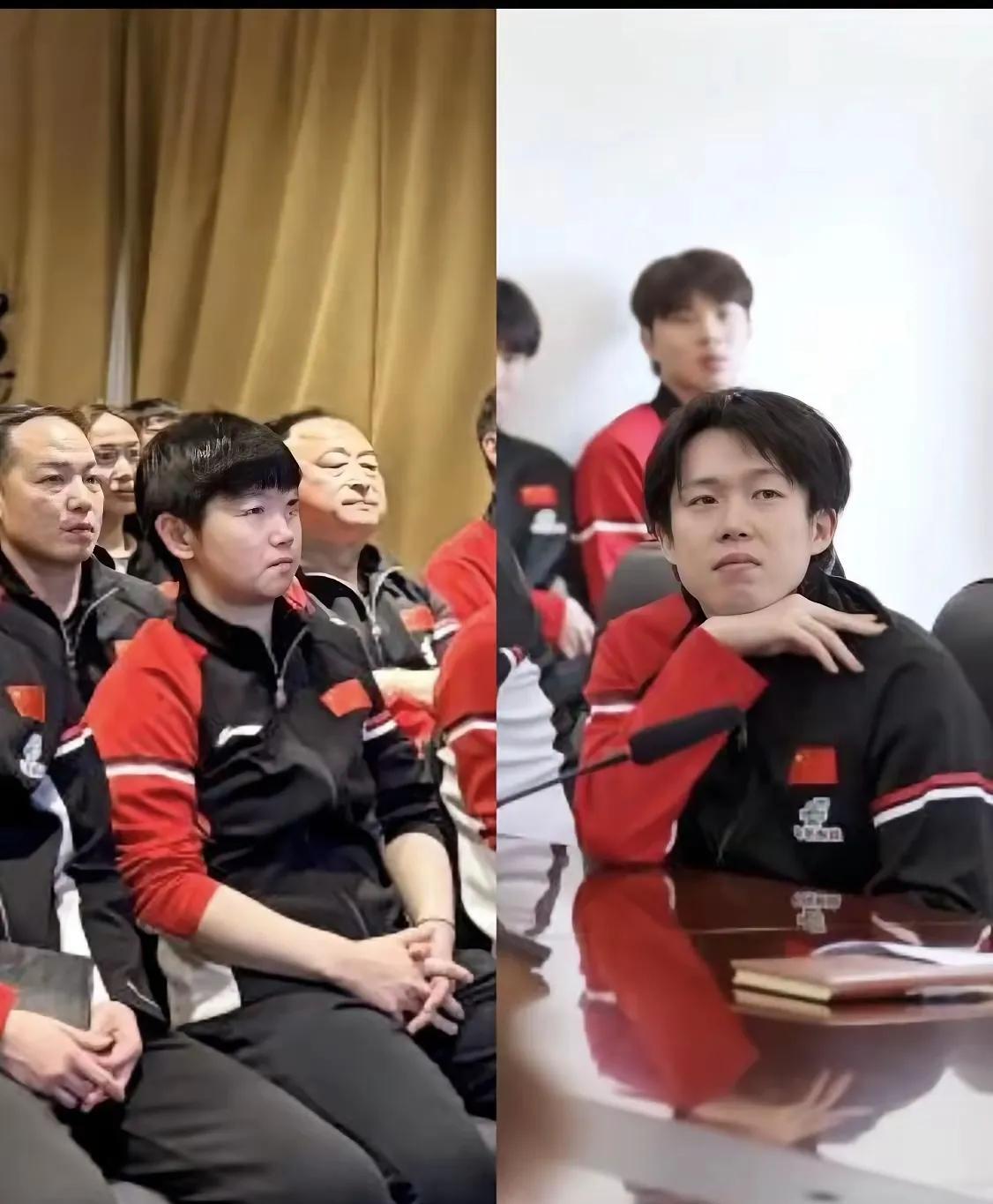 开视屏会议的国乒运动员们瑞典北京远程会议大头听的很认真是认真看远在瑞典的