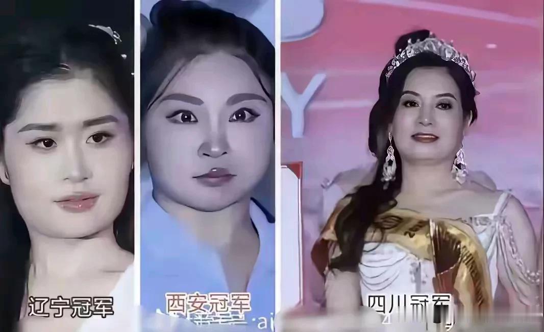 再次用严谨的眼光看看这几个选美冠军,一个辽宁的,一个西安的,一个是四川的,你会发