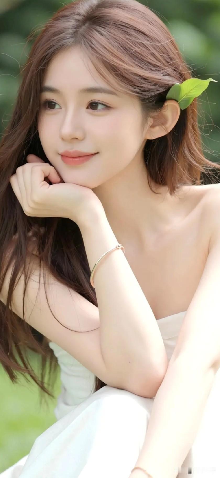 光之影温柔微笑，自然妆容，清新自然，女神范儿十足！清透少女感妆容温柔甜美风