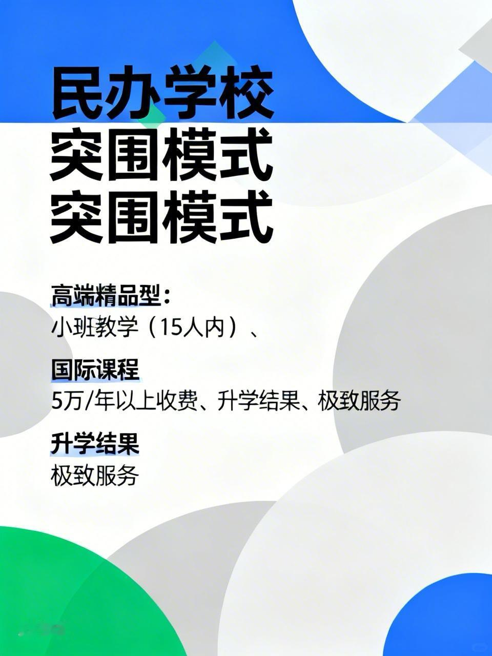 民办学校突围，就靠这六种模式！民办高中发展困难，有目共睹，也经常有同事问我，民