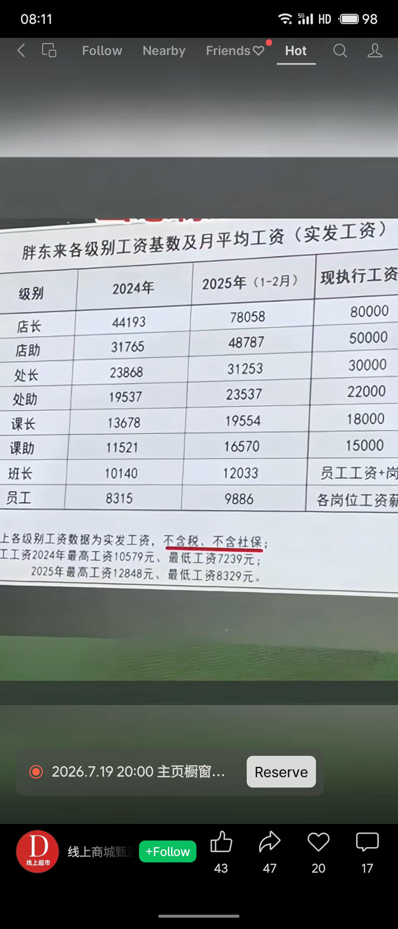 这份网传胖东来薪酬数据彰显了其“高薪养效”的经营哲学。2025年店长月薪跃升至8